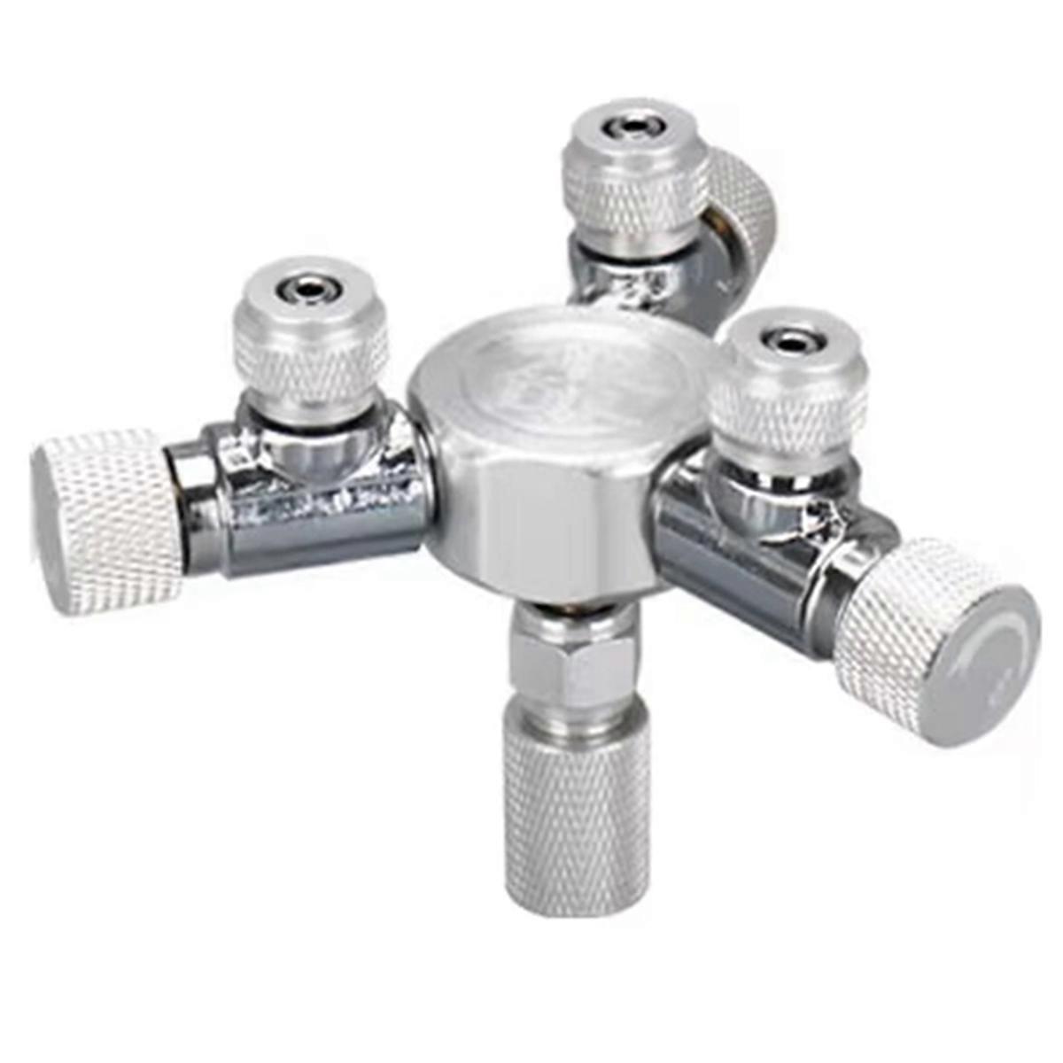 New Aquarium Multi Way CO2 Distributor Splitter Needle Valve, Check Valve Bubble Counter for Solenoid Regulat W02-03