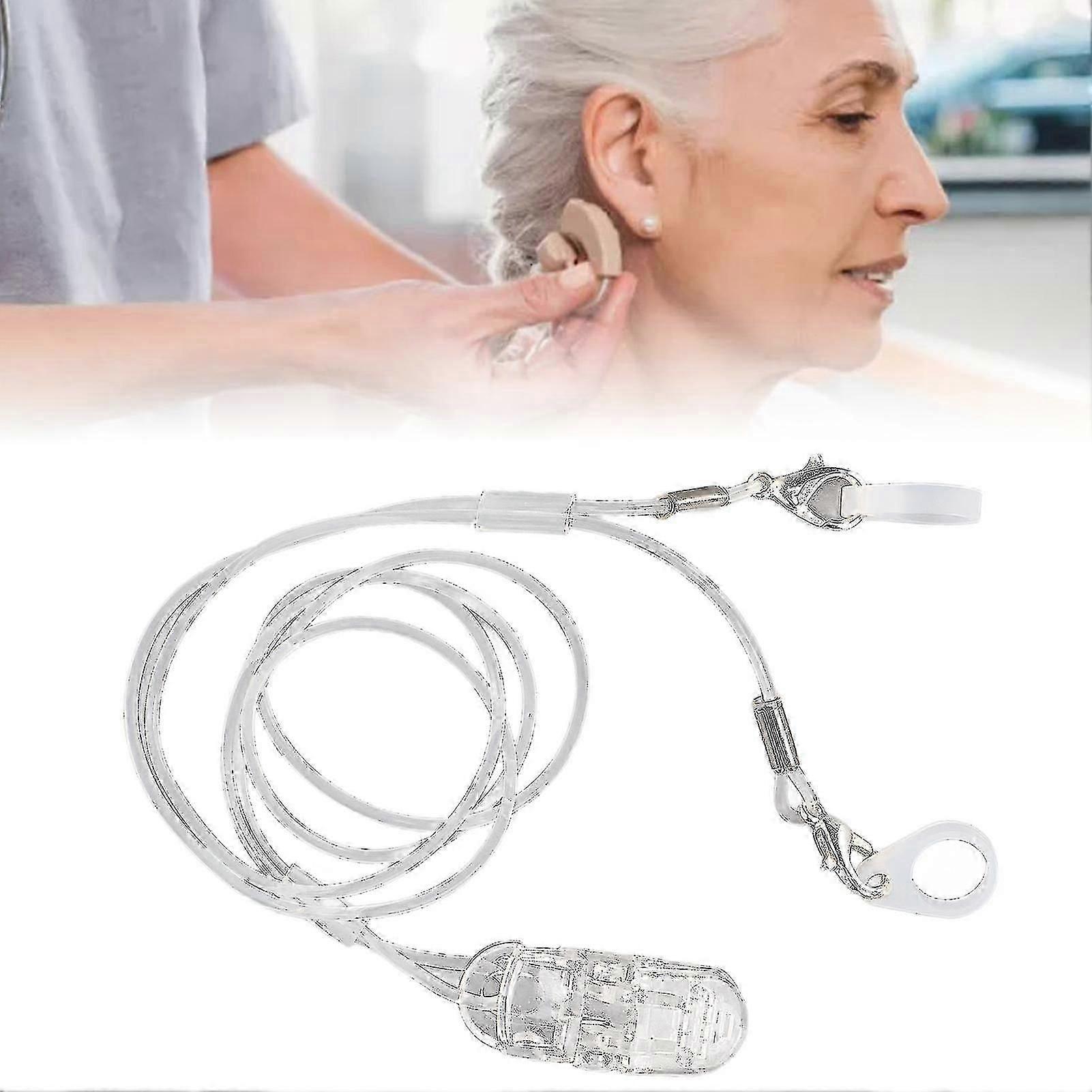 Transparent Hearing Aid Lanyard - Secure UK Solution for Active Seniors