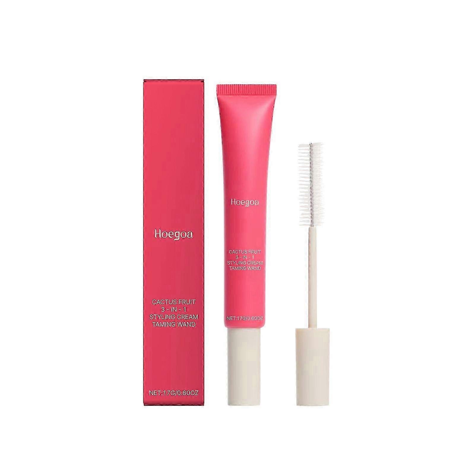 Hair Cactus Fruit 3-in-1 Styling Cream & Taming Wand - Tame Flyaways, Smooth Frizz, Style Edges 17g
