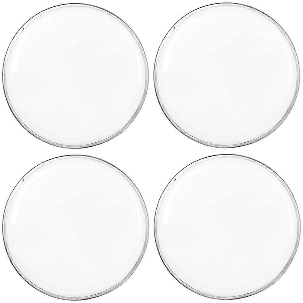 Jazz Drum Skin Replacement Parts For Musicians Round Drum Skin Transparent 8 Inches Sound Enhancement 4Pcs