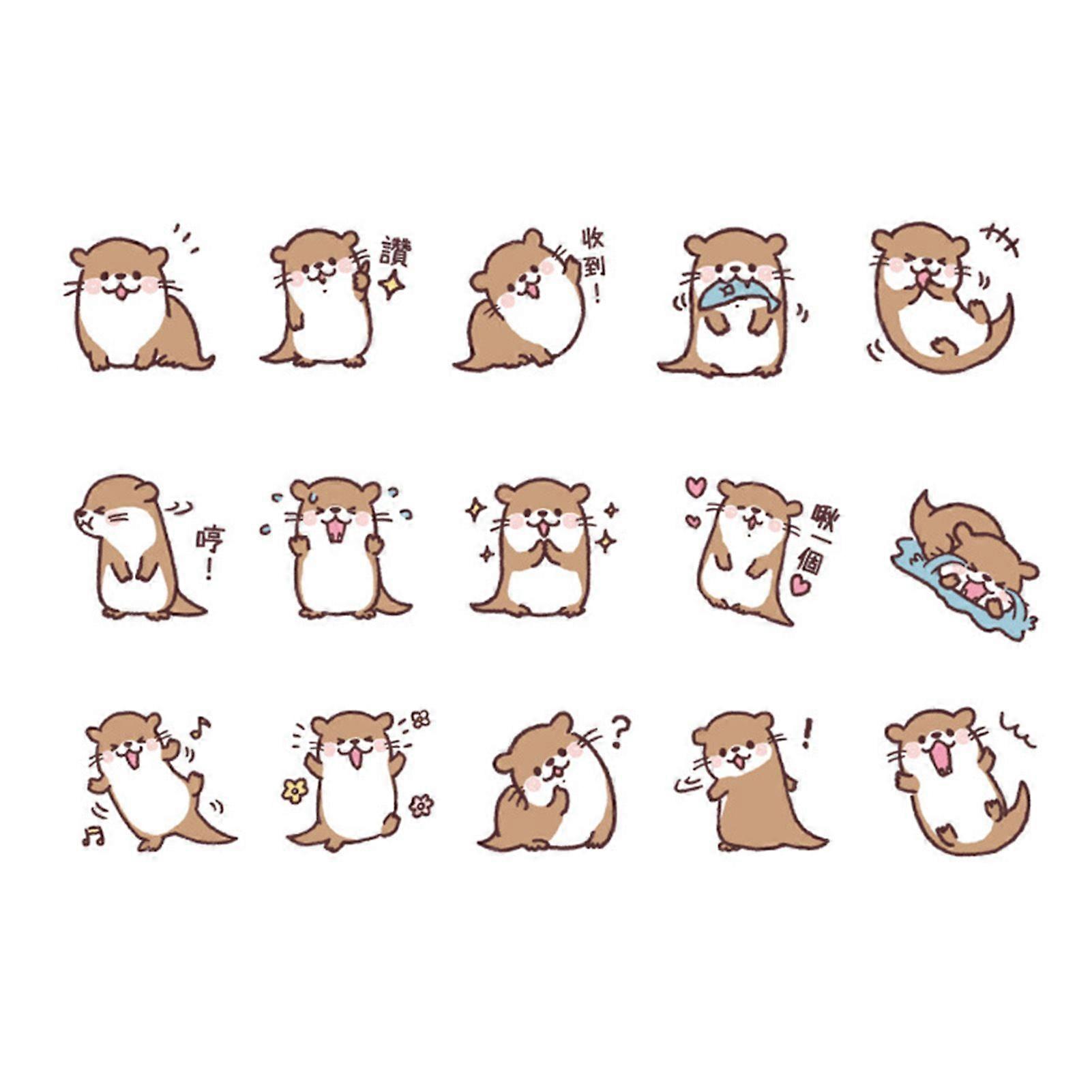 2025 Latest Model  45Pcs Cartoon Animal Stickers Cute Different Pattern Self