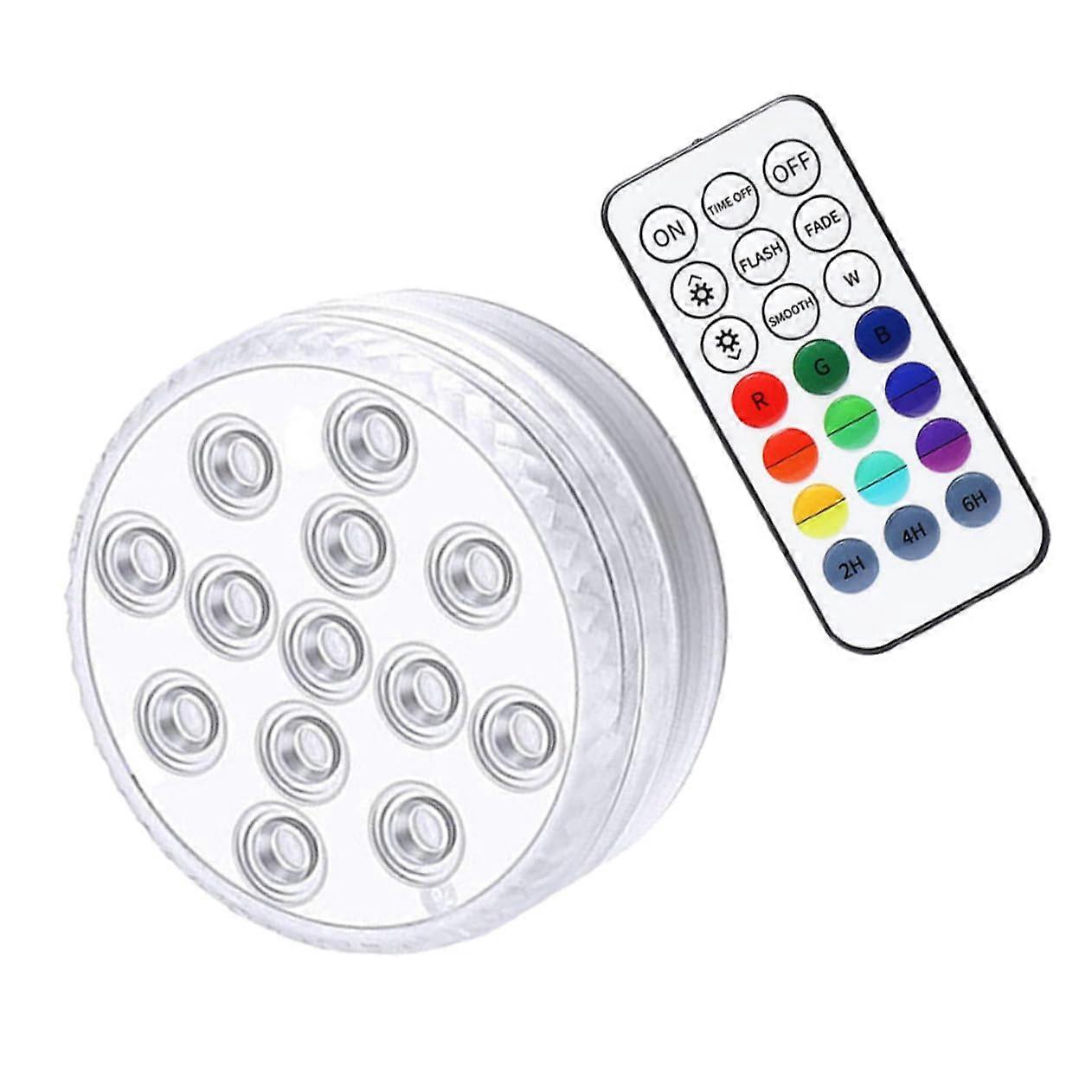 1 Set BatteryPowered Vase Light Energy Saving Aquarium Lamp Floating Fish Tank Light Remote Control