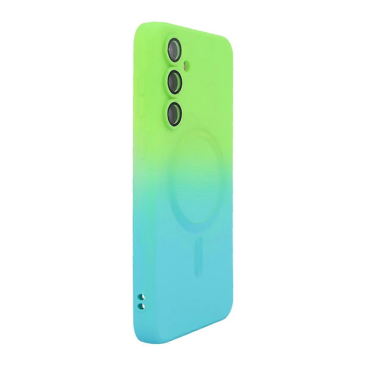 For Samsung Galaxy A55 5G Silicone Case Gradient Color Cover Compatible with MagSafe