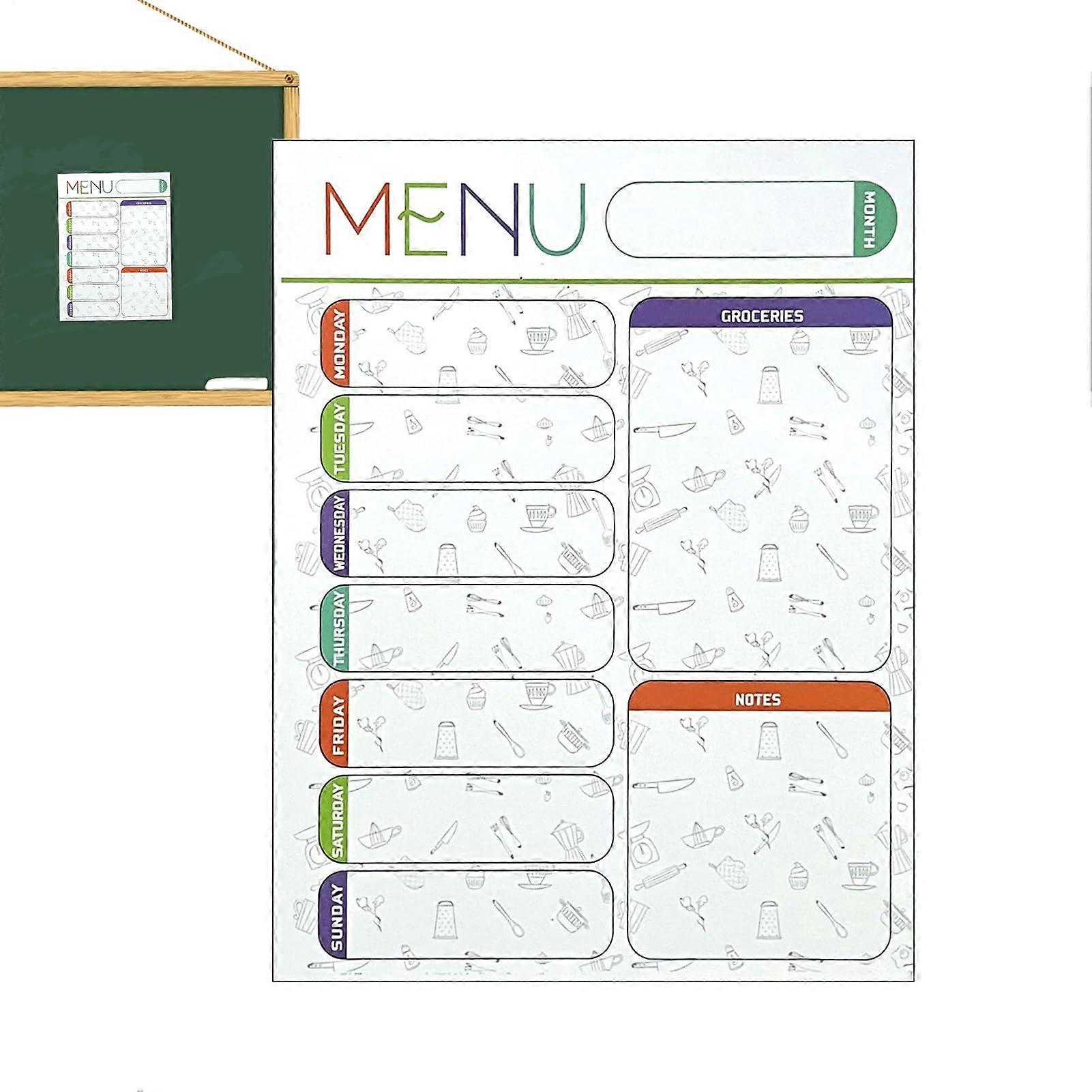 Magnetischer Planer Daily Tasks, Weekly Kitchen Organizer, Checklist For Groceries, Meals And Home Management Practical