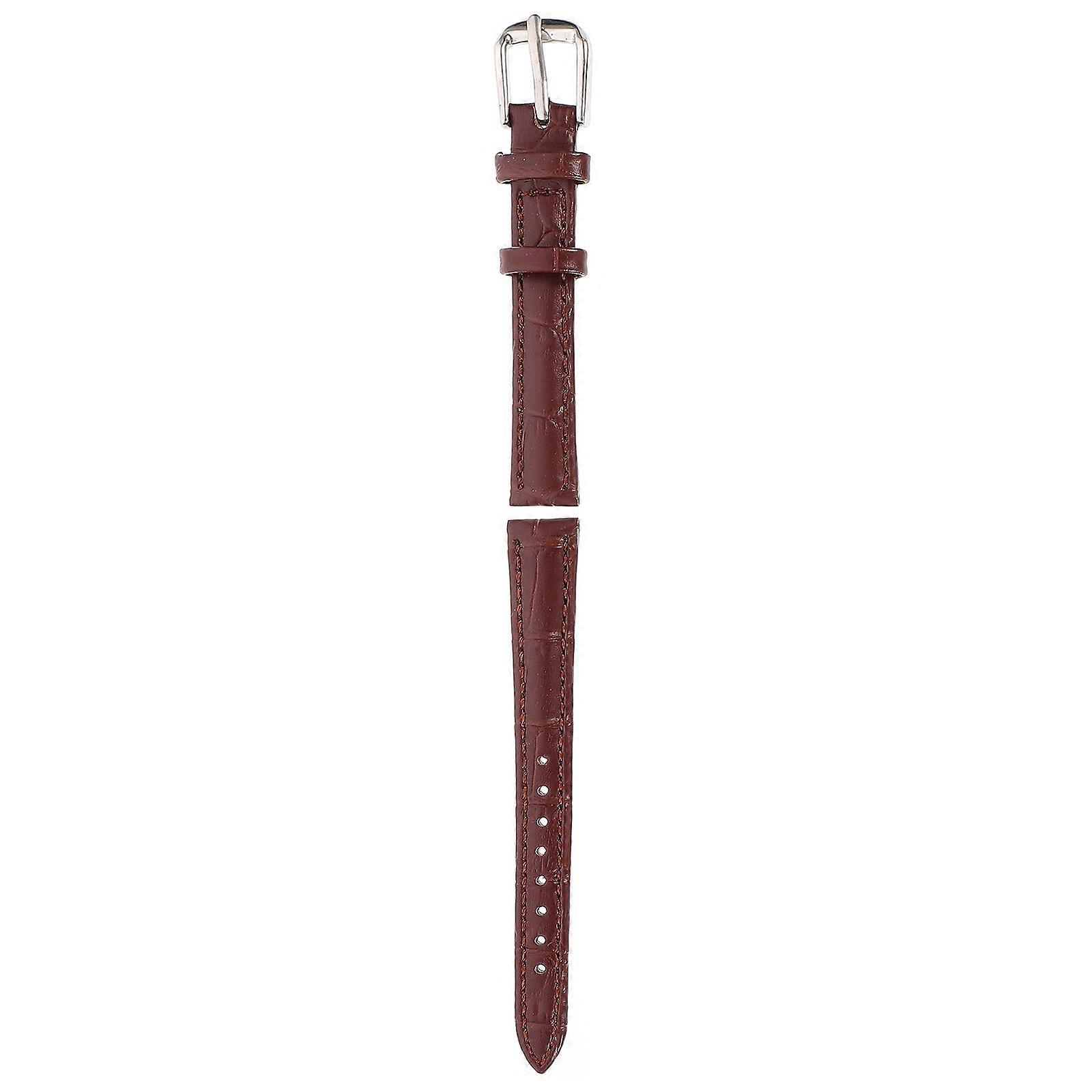 Classic Adjustable Watch Strap in Brown Artificial for Watch Fits Wrist Perfectly