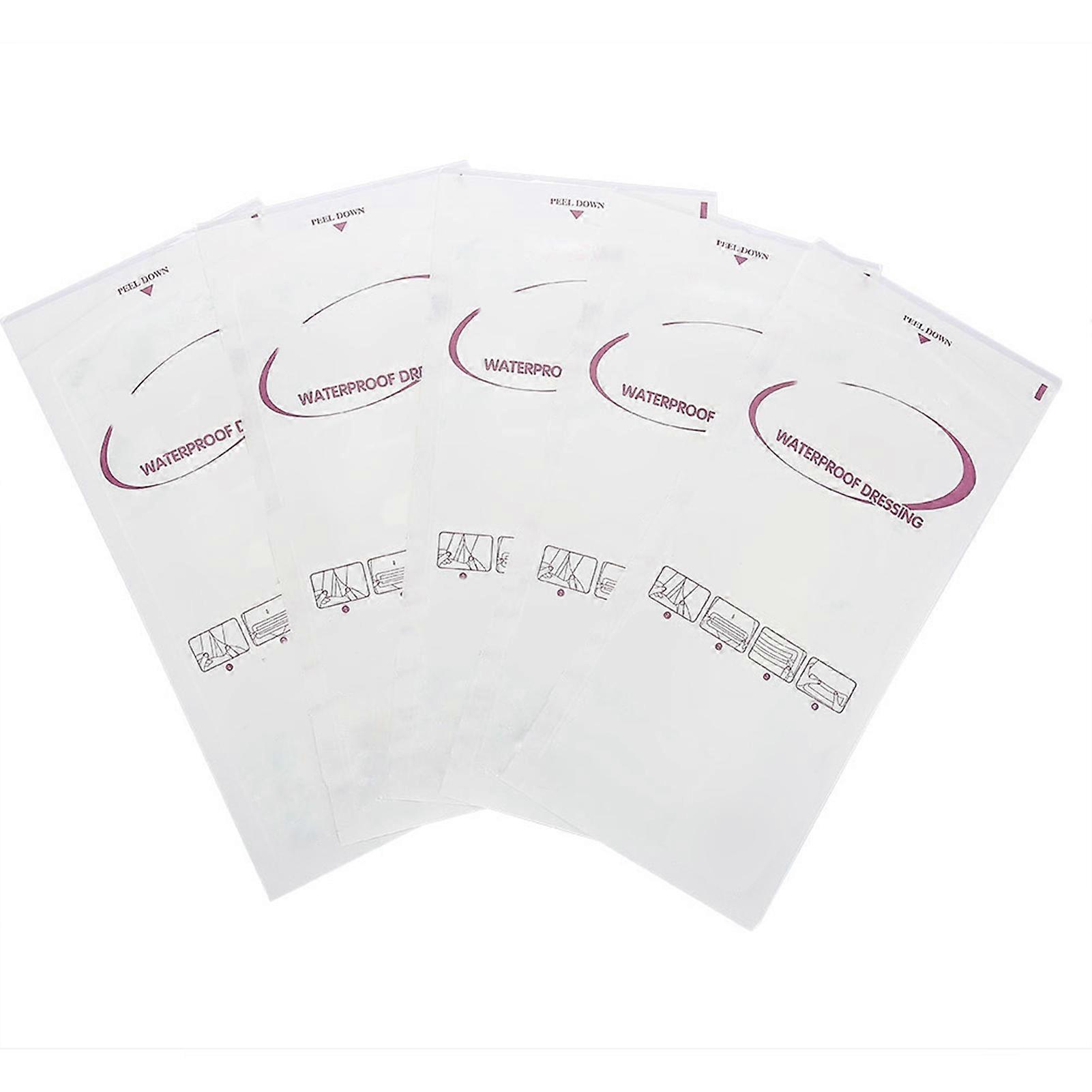 5Pcs Wound Dressing Patch Caesarean Postpartum Waterproof Shower Patch