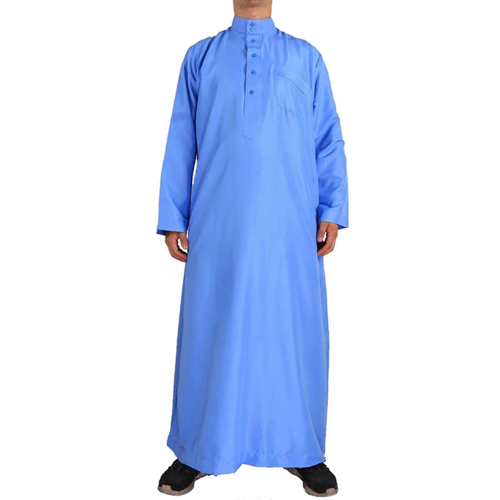 Muslim Kaftan Abaya for Men Dubai Robe Middle Eastern Ethnic Kandoura