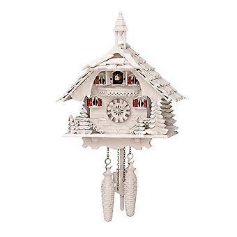 Engstler - 444/3_QM - Cuckoo Clock - Quartz - Walnut - with Music - 31 cm