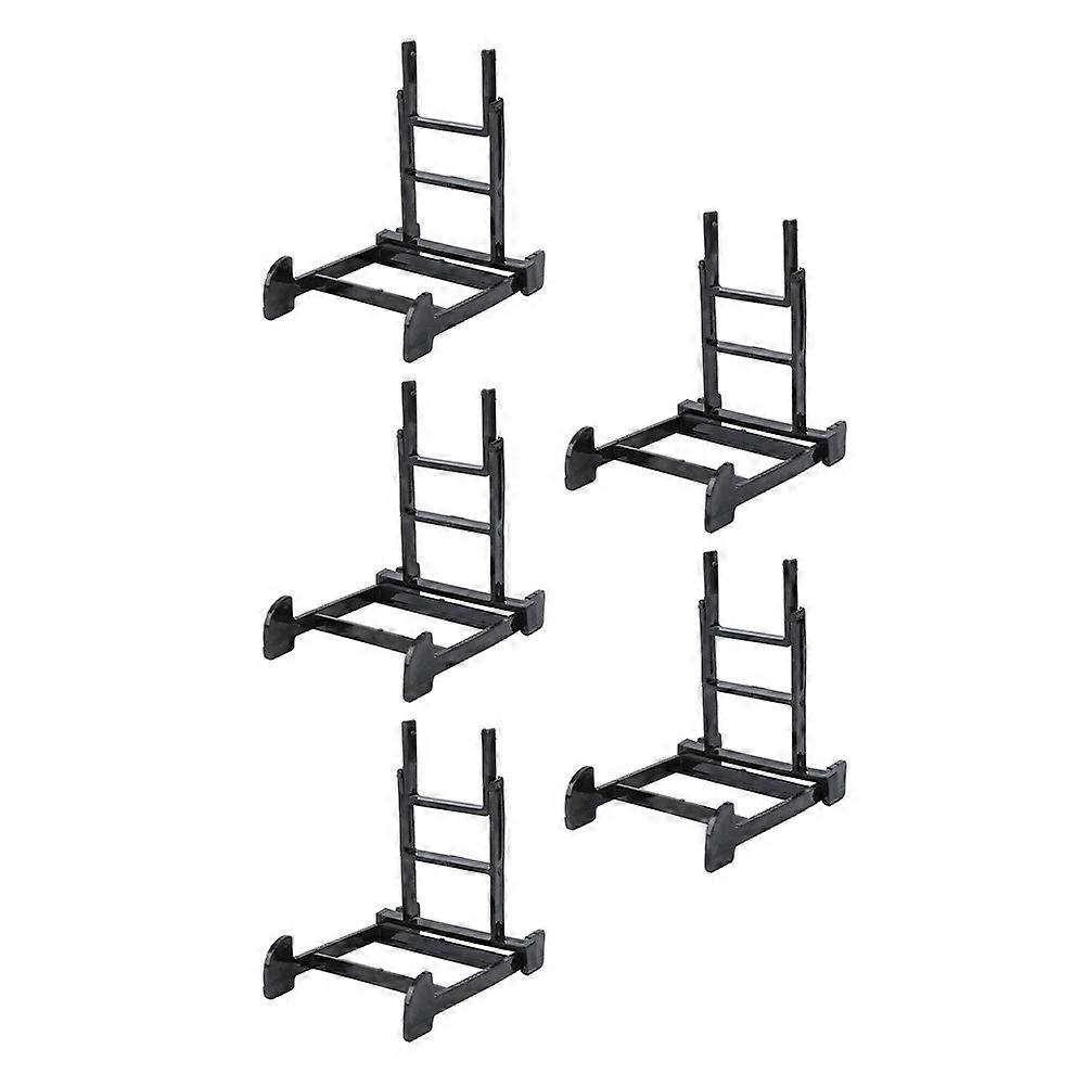 Dish Display Rack Plastic Frame Holders Multipurpose Display Storage For Plates Tableware Square Base 5Pcs