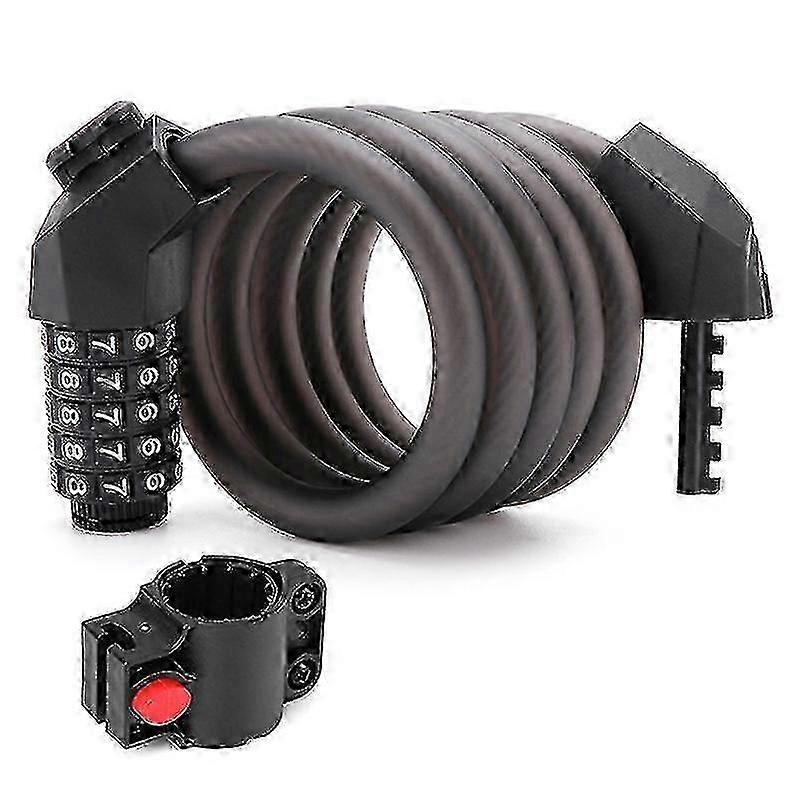 5桁のパスワード盗難防止スチールチェーンバイクロック - マウンテンバイクとオートバイの保護のためのユニバーサル1.5Mセキュリティロック