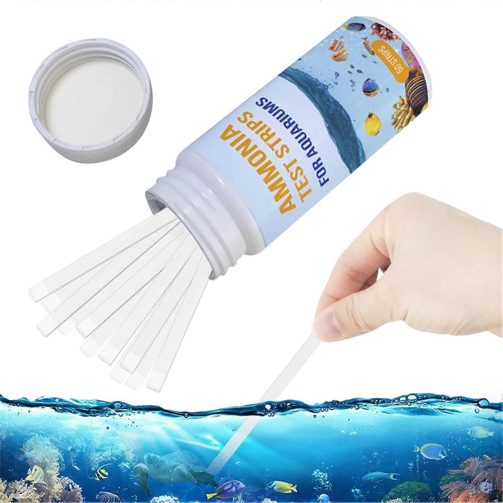 Aquarium Test Strips Ammonia Test Kit for Freshwater and Saltwater Aquariums, Fast Accurate Water Quality Monitoring