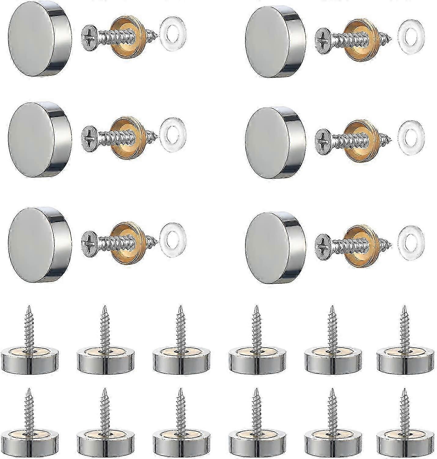 Mirror Screws Set with Decorative Caps