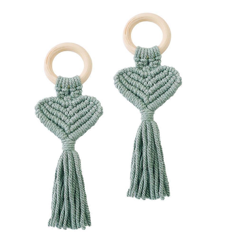 Green Napkin Rings for Decoration Cotton Material Great for Home Party or Hotel Table Setting 2 Pieces