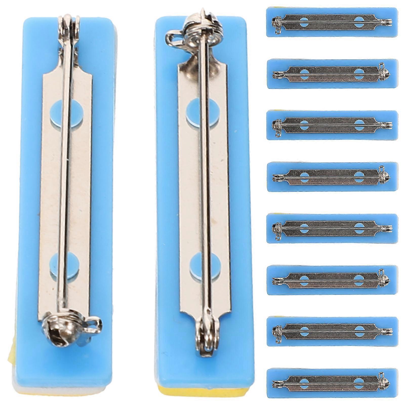 10pcs Self Adhesive ID Badges Safety Pin Backs – Durable, Lightweight Double Sided Brooch Pins for Worker Tags & DIY Crafting Projects