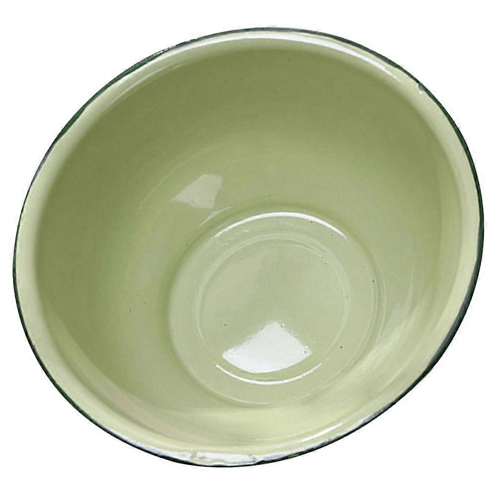 Vintage Enamel Bowl Deep Retro Kitchen Basin for Soup, Food Storage & Multi Use , Easy Clean Enamelware for Home Cooking