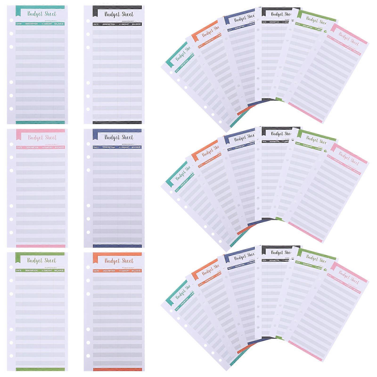 Expense Budget Sheet Monthly Budget Planning Portable Organization Assorted Color 40Set