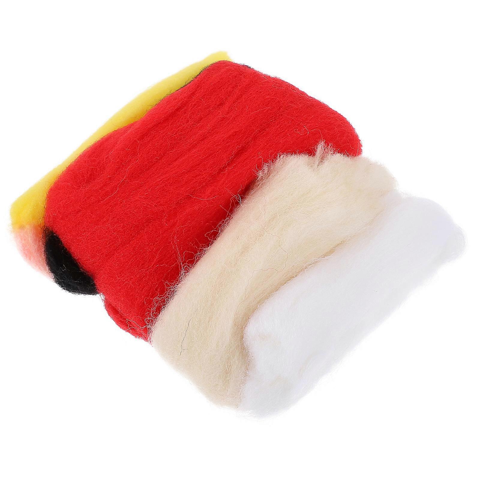 Felting Crafts Woolen Craft Kits Christmas Ornaments Handmade Red 3.9×2×2in 1Set