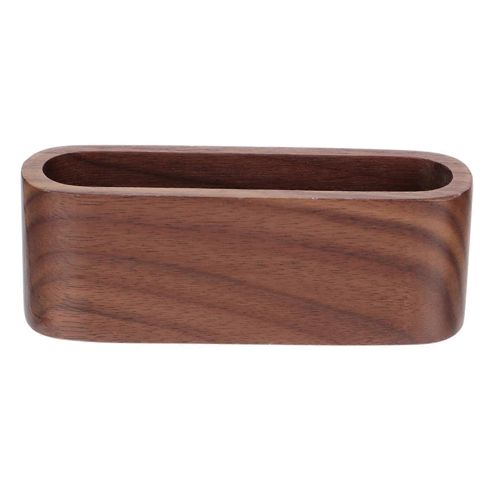 Solid Wood Box Business Card Holder for Desk Name Card Holder