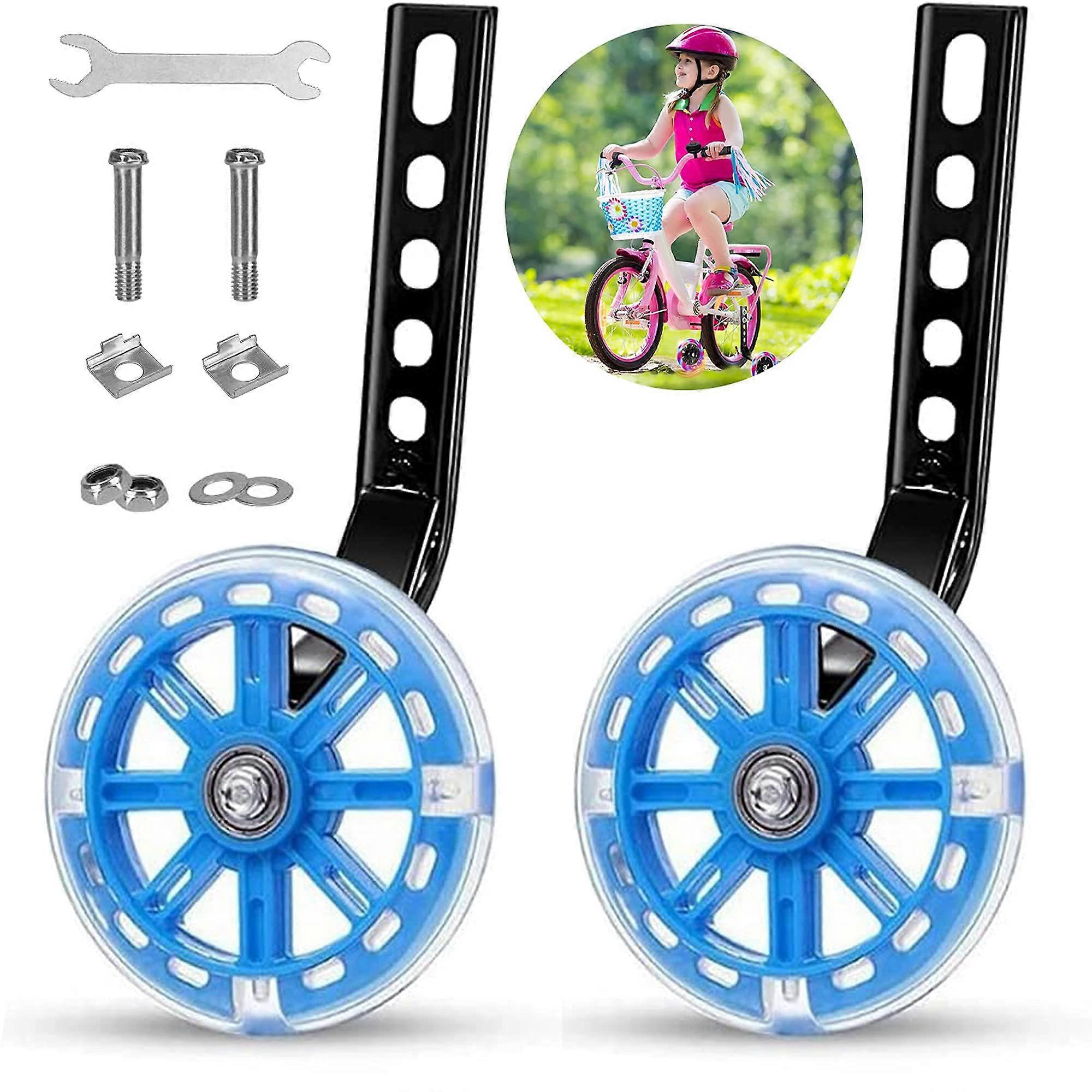 Auxiliary Wheel Children's Bicycle (Blue)