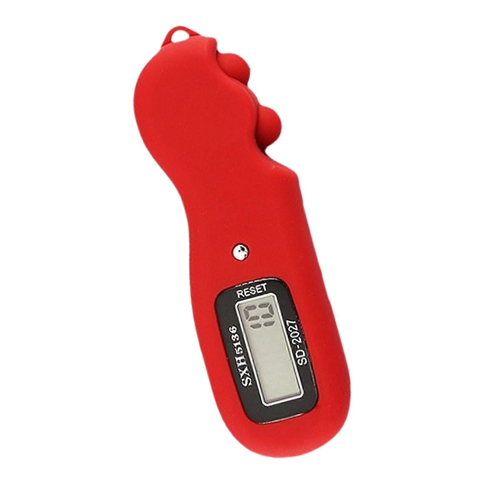 Handheld Electrical Finger Counter Digital Counter Prayer Suitable for Mindfulness Meeting Accurate Counting Outdoor Use  Red