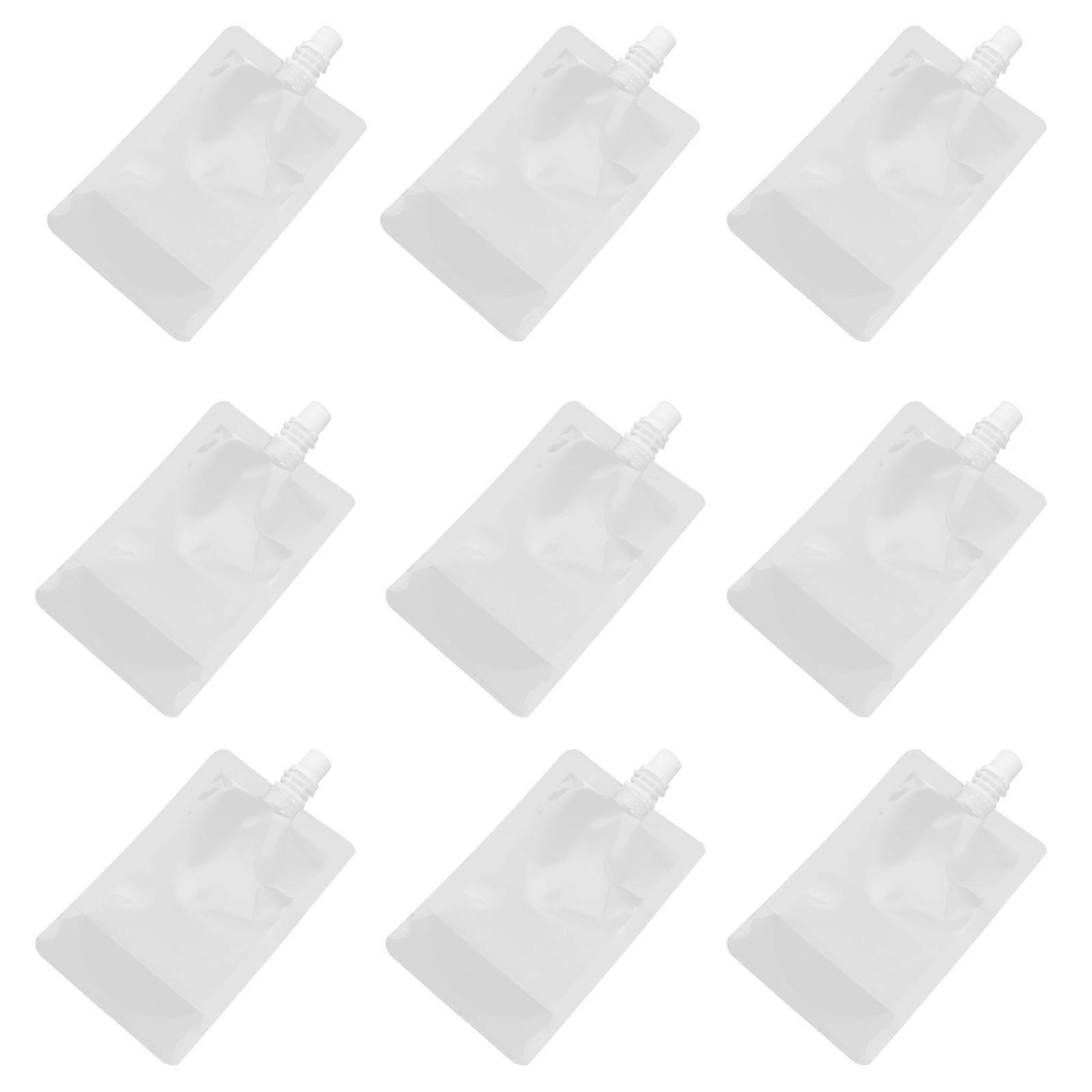 Transparent Plastic Drinking Flasks for Storage Reusable Washable Food Grade Safe 200ML