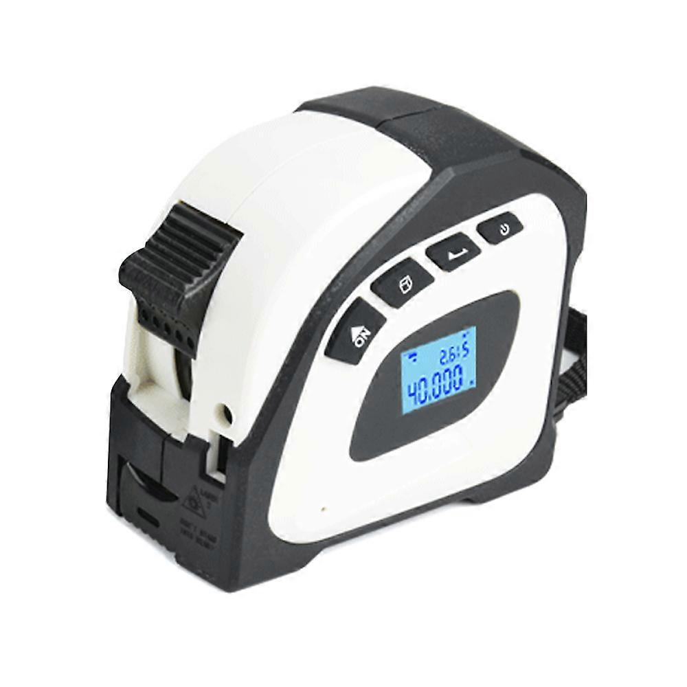 2in1 Laser Rangefinder with 5m Tape Measure Ruler LCD Display Backlight Distance Meter for Building Measurement Area Volume Surveying Equipment