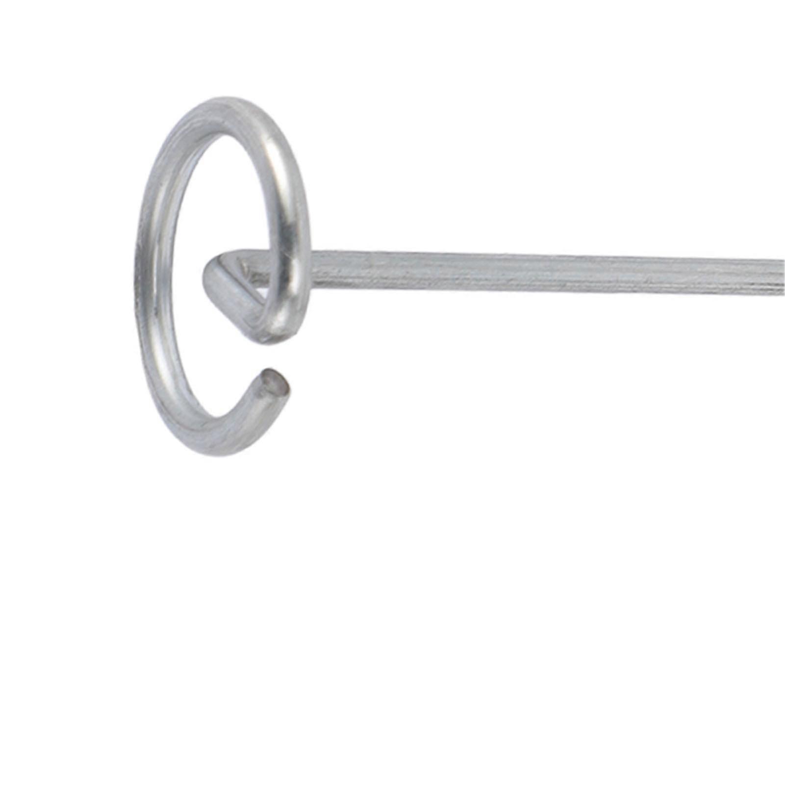 30pcs Circle Top Landscape Pins Galvanized Steel Landscape Fabric Stakes G Shape Landscape Pins for Bird Netting Tents 152mm / 6.0in