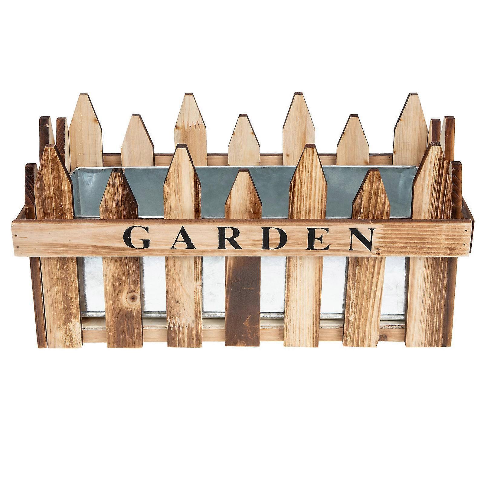 Rustic Fence Flowerpot Multi Function Garden Planter Durable Elegant Decoration for Balcony Living Room Office