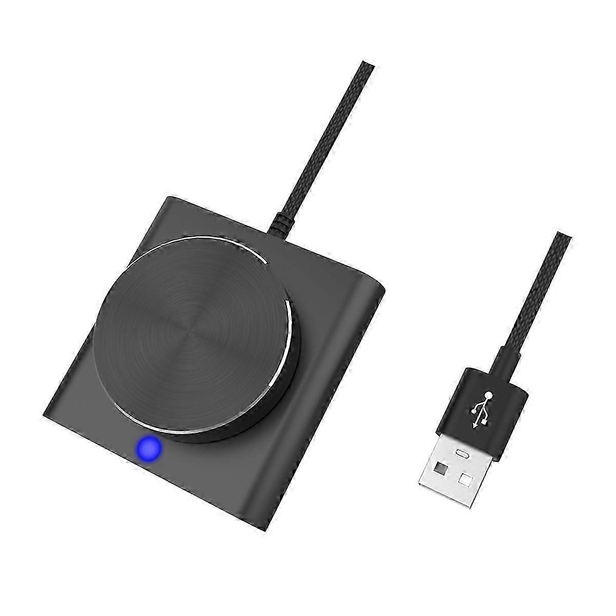 USB Volume Control Knob External Audio Adjuster with USB Cable for PC, Speaker Knob Switch