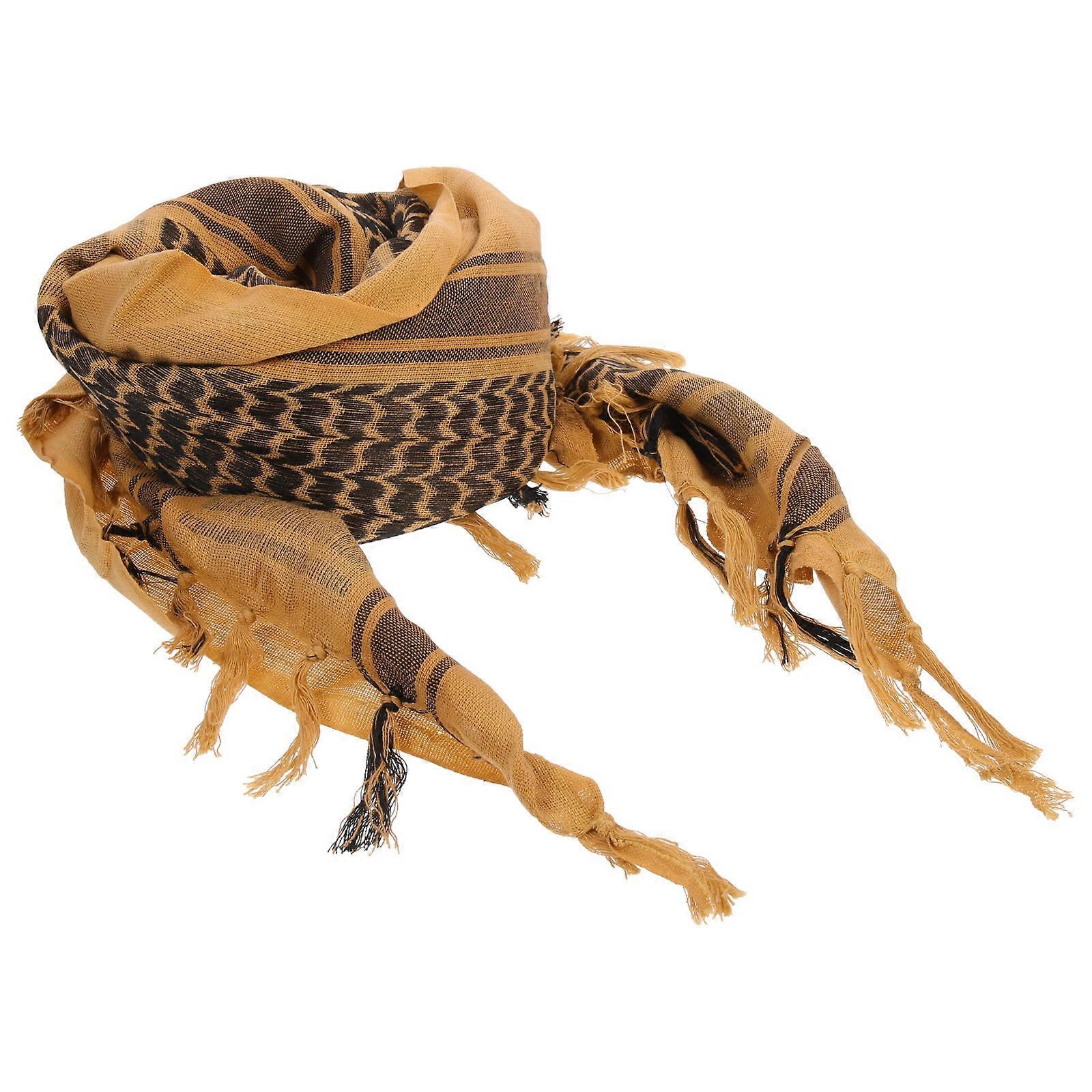 Tassel Design Arab Scarf Comfortable Lightweight Shawl Wrap for Men Women Warm Middle East Style Scarf for Outdoor Daily Use