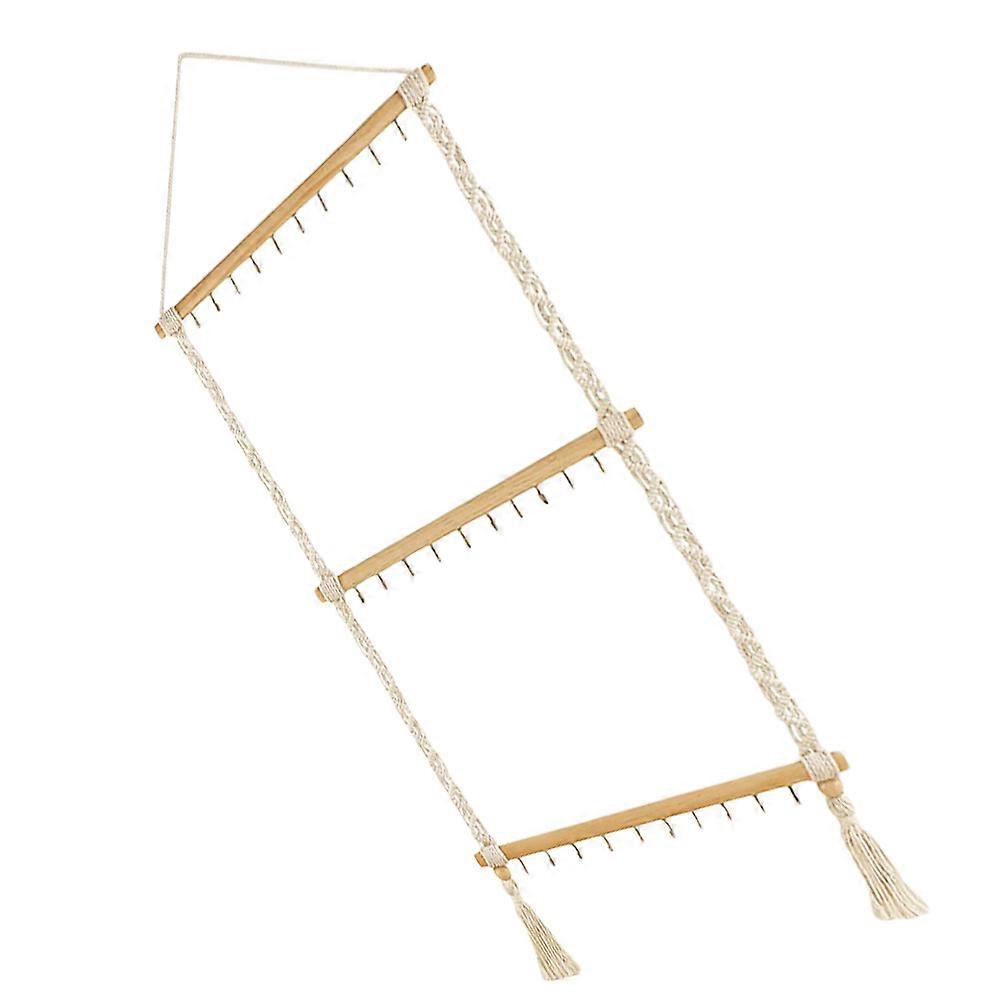 Beige Hair Bow Holder Made of Rope and Metal for Storage Use Can Hold All Your Bows and Hairbands 1