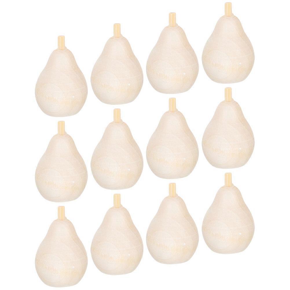 20pcs Unpainted Wooden Fruit Crafts for DIY Painting – Smooth Surface Blank Shapes for Creative Projects, Home Decor & Fun Activities