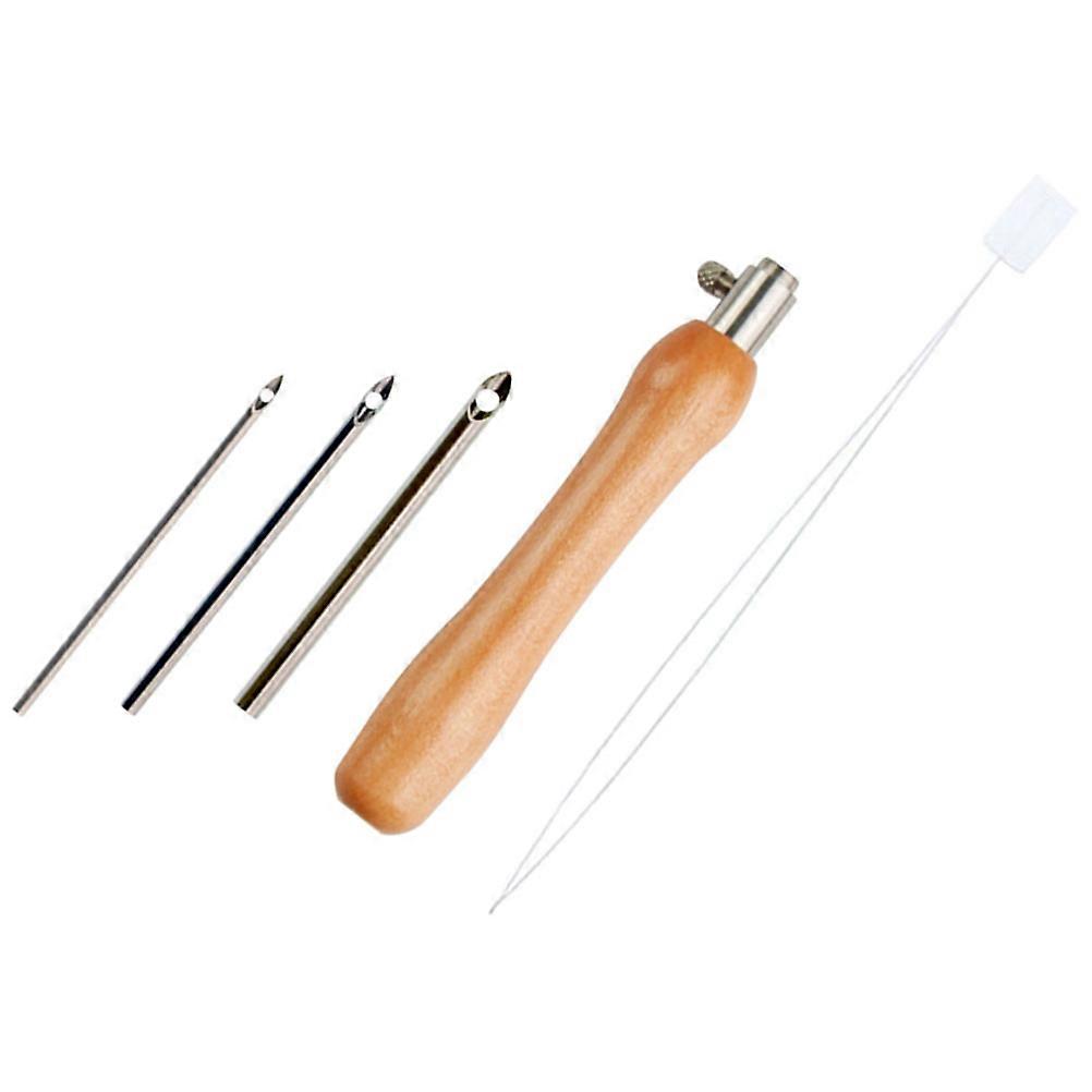 1 Set Needle Felting Kit for Embroidery and Cross Stitch with Punch Needle and Wool Felting Needle