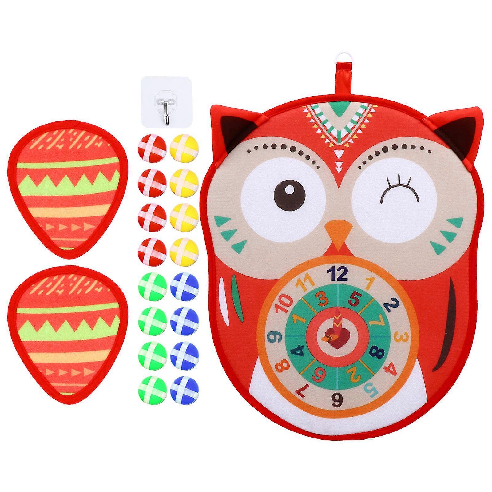 44X36CM Owl Throwing Practice Board Game Interactive Toy for Class Party Children and Families 1 Set