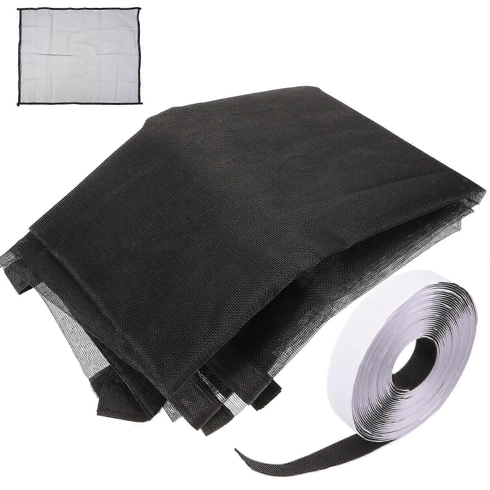 Self Adhesive Window Screen Mesh Nylon Insect Protection Square Home Use 1 Set