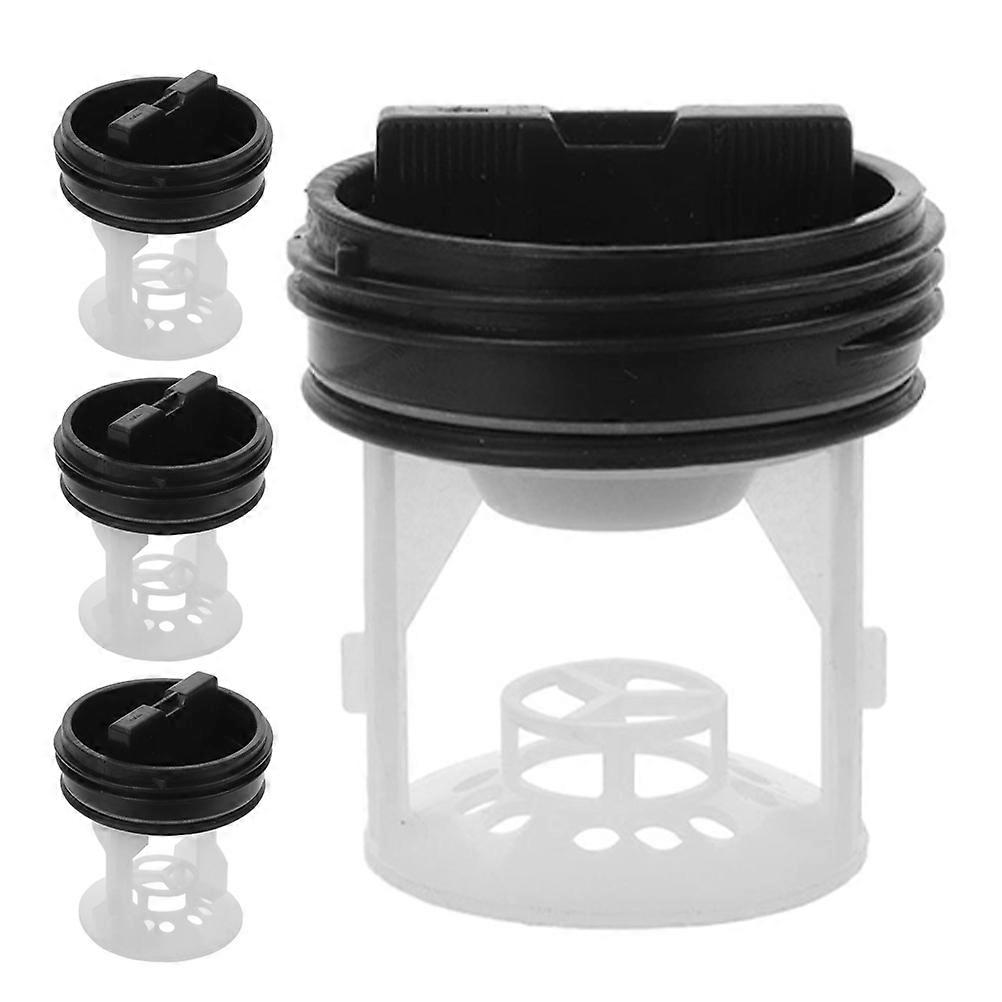 4pcs Plastic Washing Machine Drain Filter Plug with High Efficiency Filtration, Compact Lightweight Design for Roller Drum Washers, Easy Installation