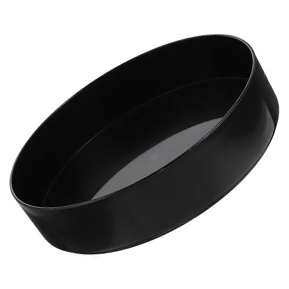 Black Round Plastic Flower Pot for Arrangement Elegant Shallow Container Versatile Home Decor 33cm