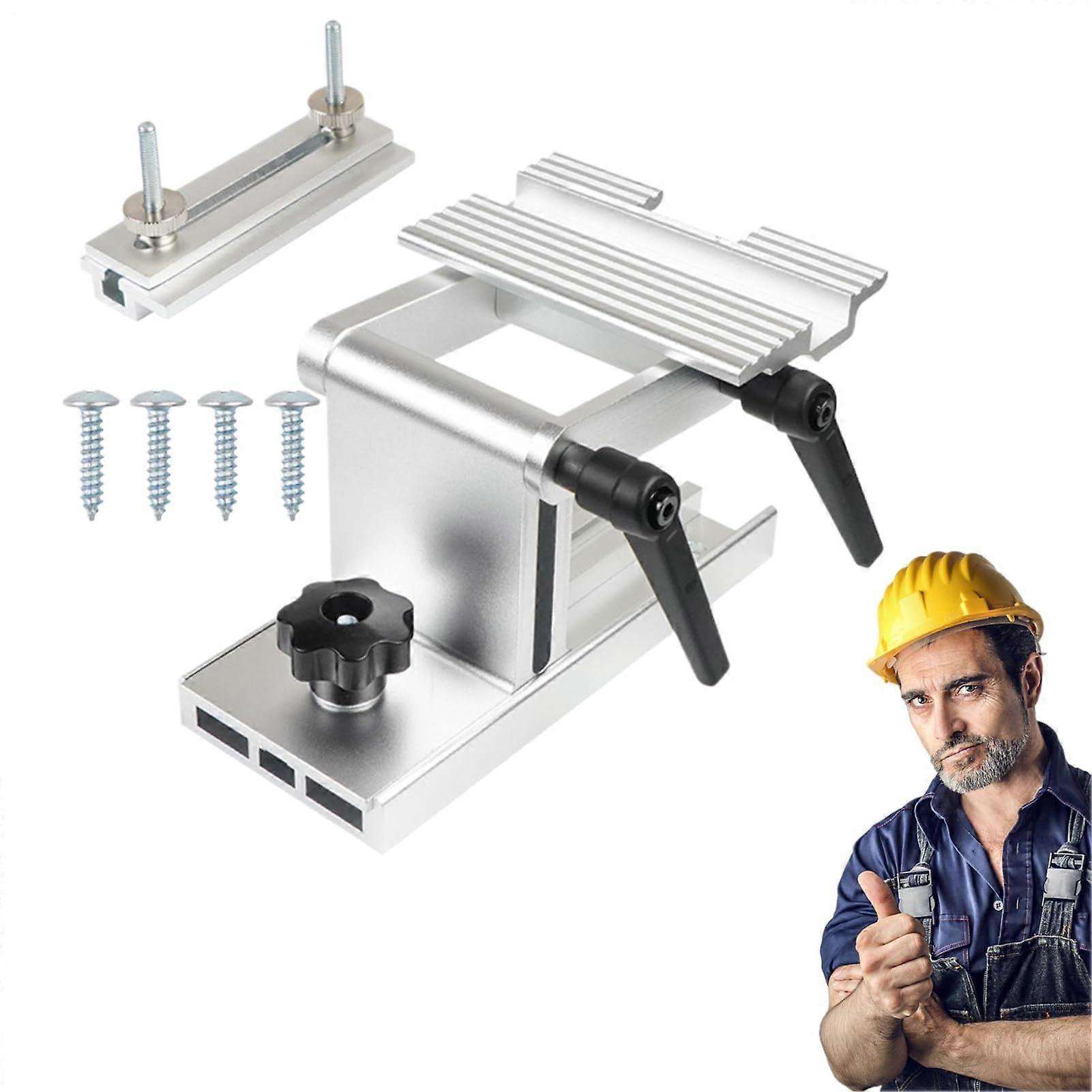 Grinding jig holder – Aluminum platform, durable Guide for bench grinders, ergonomic design, professional results, silver