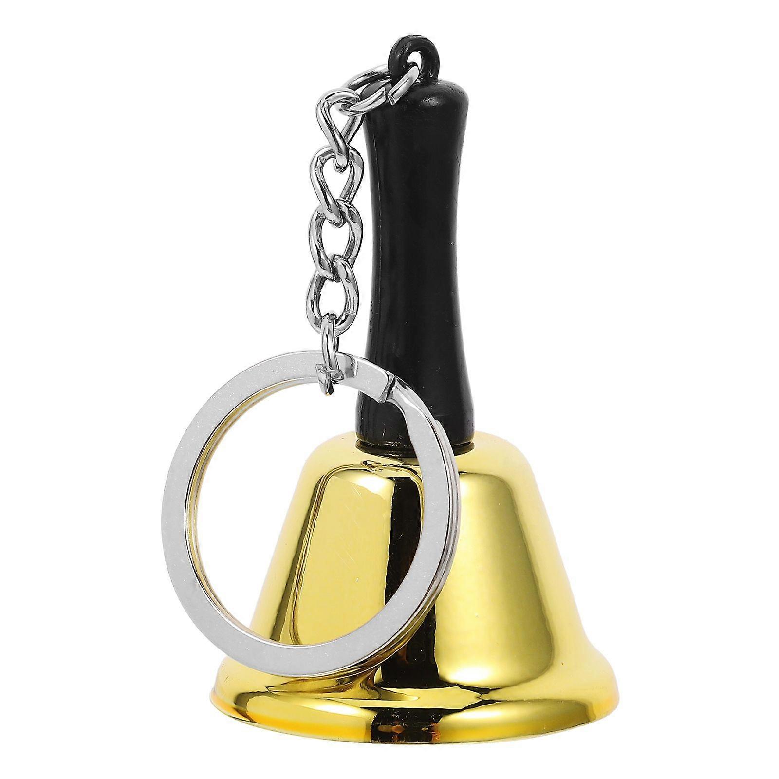 2pcs Hand Call Bell with Keychain Service Dinner Bells with Handle for Alarm Ringing Kids School Classroom Restaurant and Home Use