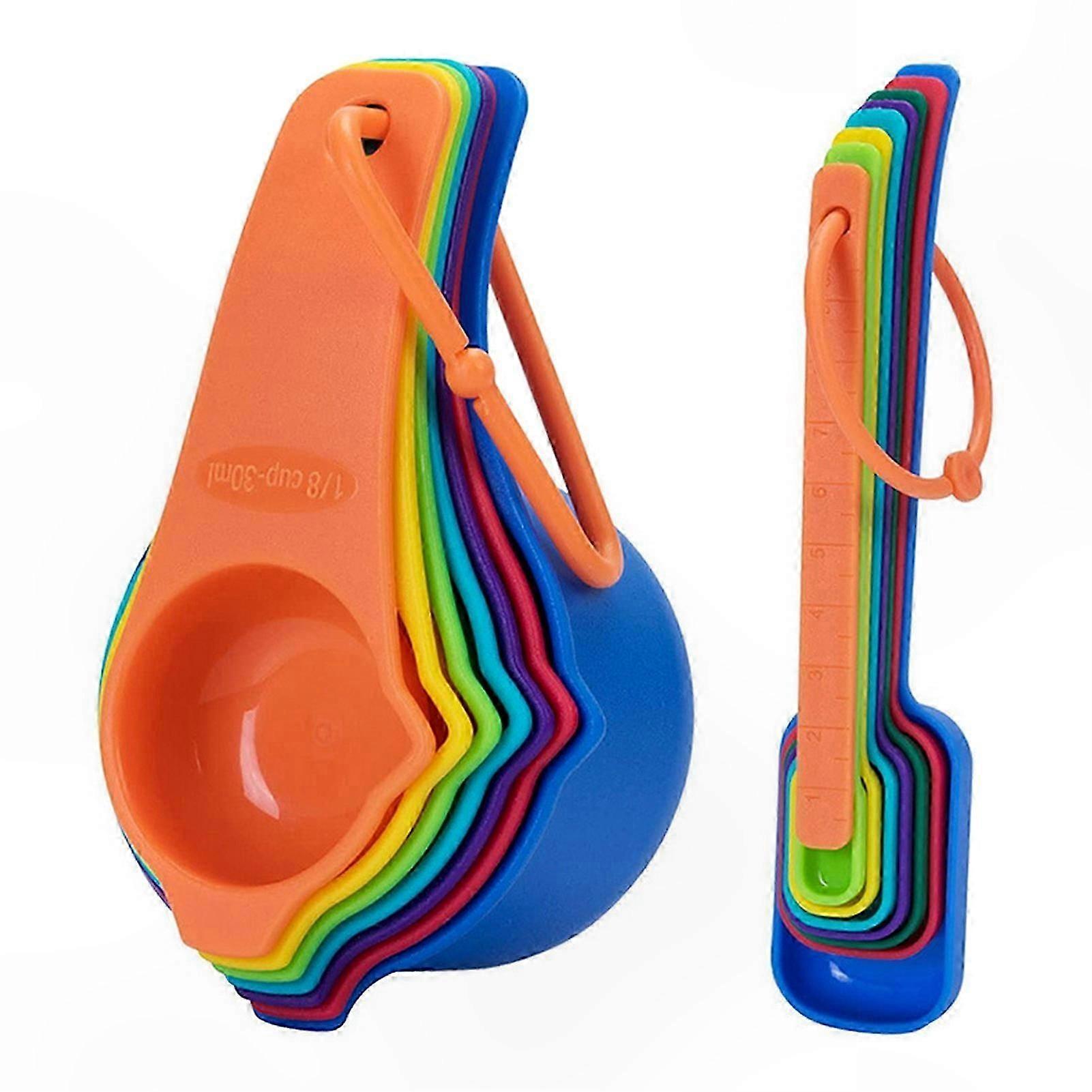 Food Grade Measuring Spoon Set with Long Handle for Sugar, Powder, and Seasoning - Dry Metric Cups and Spoons Kit