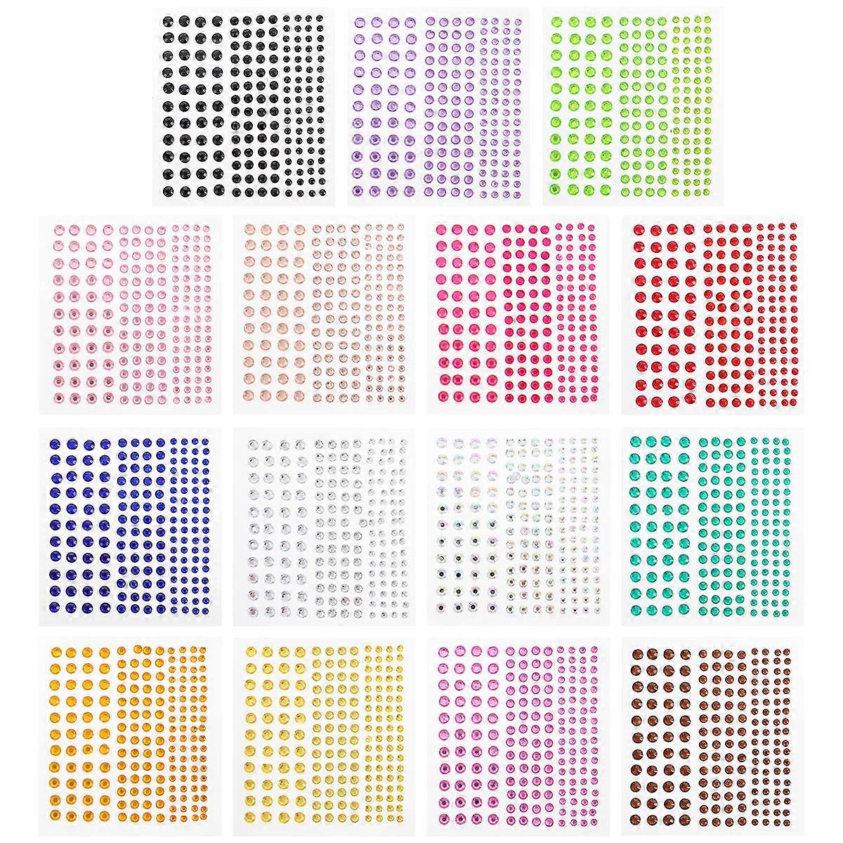 ボディジェムステッカーアクリルステッカーナイトツアーアソートカラー9x8x0.2cm DIY 15枚