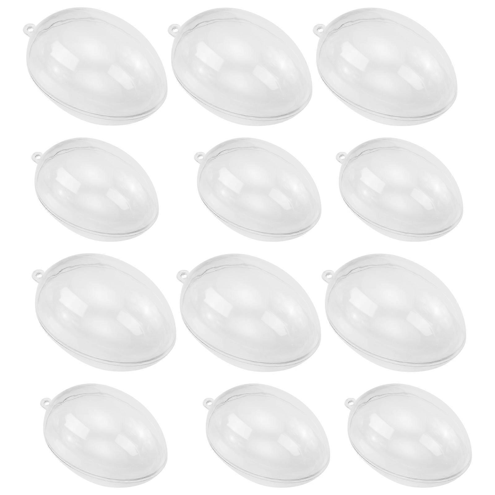 12Pcs Easter Egg Pendants for Festival Decorations Plastic Easter Egg ornaments