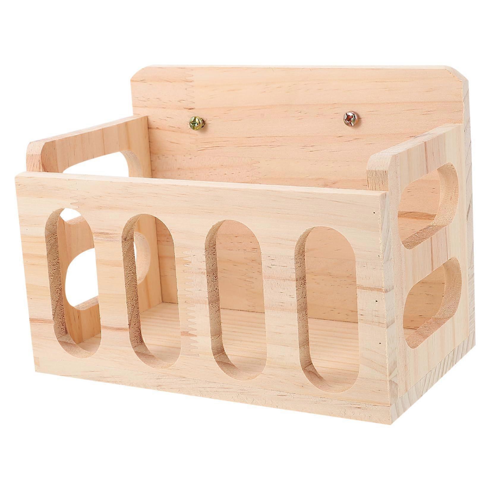 Rabbit Hay Feeder Wooden Multifunctional Feeding Rack for Small Pets Safe and Durable Easy to Install in Cage Hay Storage for Rabbits