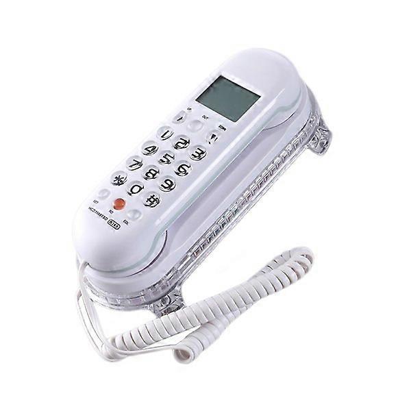 Stylish Crystal Base Corded Wall Mountable Telephone B365 Mini Fixed Telephone LCD Display