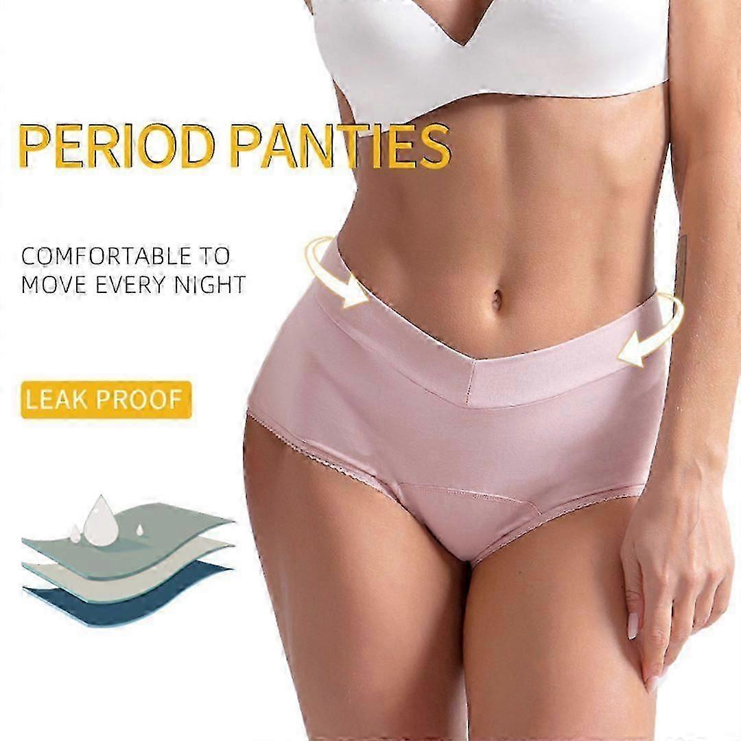 Menstruella bomullsunderkläder för kvinnor, Anti-läckage för kvinnor Menstruella bomullsunderkläder med absorberande läckagezon