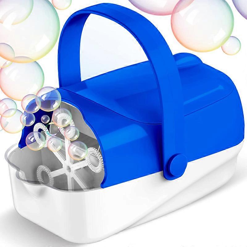 Automatic Bubble Machine 3 Speed Level 6C Batteries Bubble Blower Machine for Wedding Blue