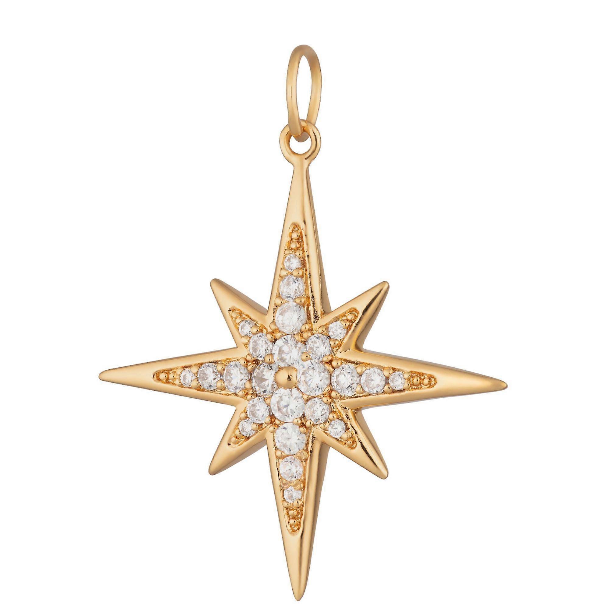 Large Sparkling Star-burst Charm