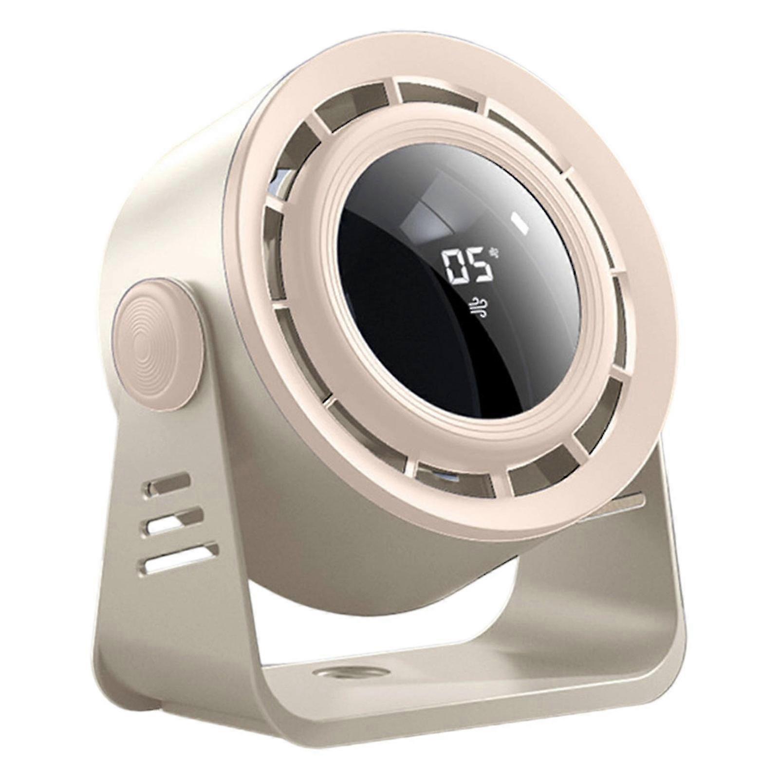 AURA Silenzioso Potente Ventilatore Display Digitale Ventilatore Batteria Ricaricabile PP Texture Adatto per Camera Da Letto, Ufficio e Scuola, Bianco