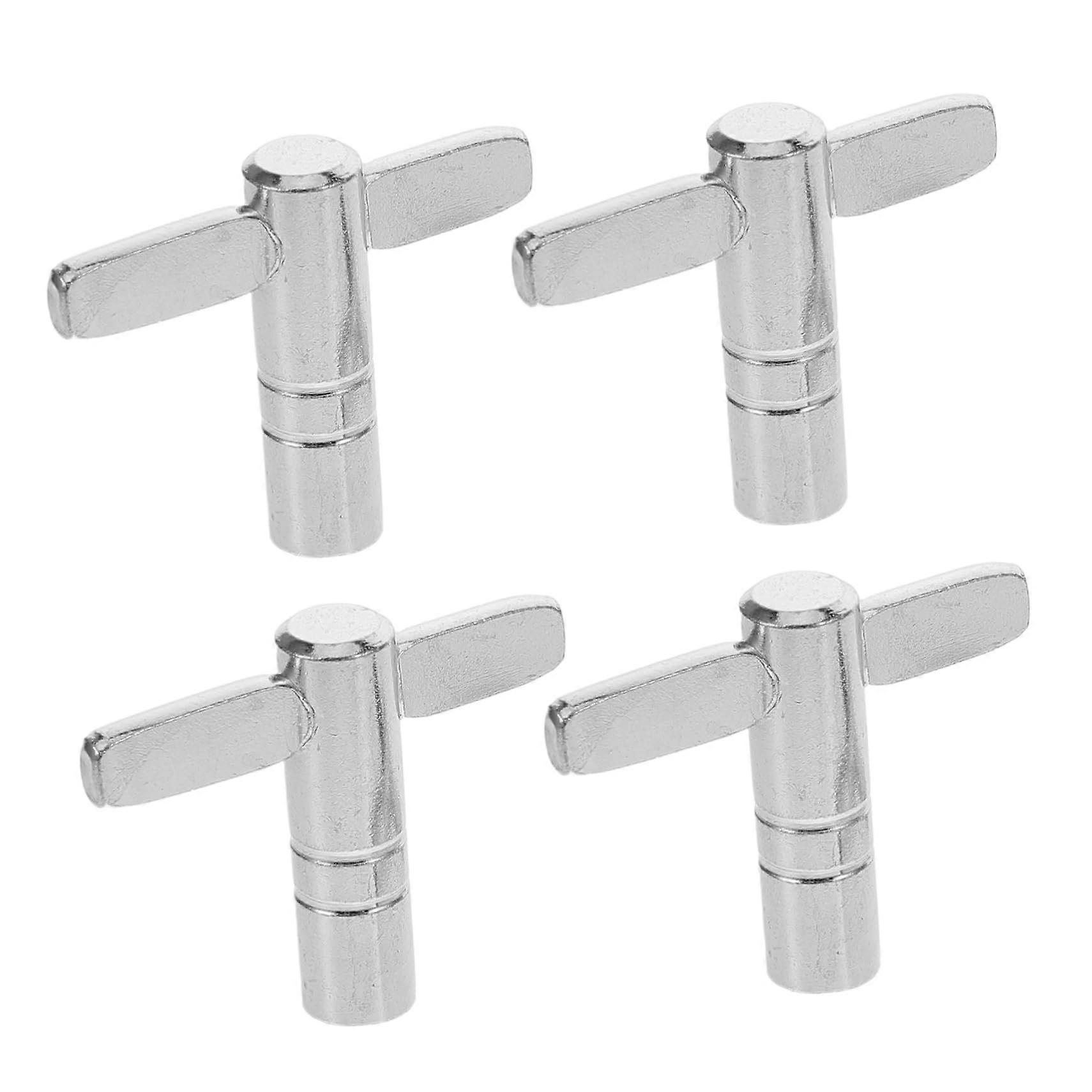 4 pieces drum key made of metal with ergonomic grip, adjustable tuning tools for percussion instruments, electronic drums, and percussion accessories.