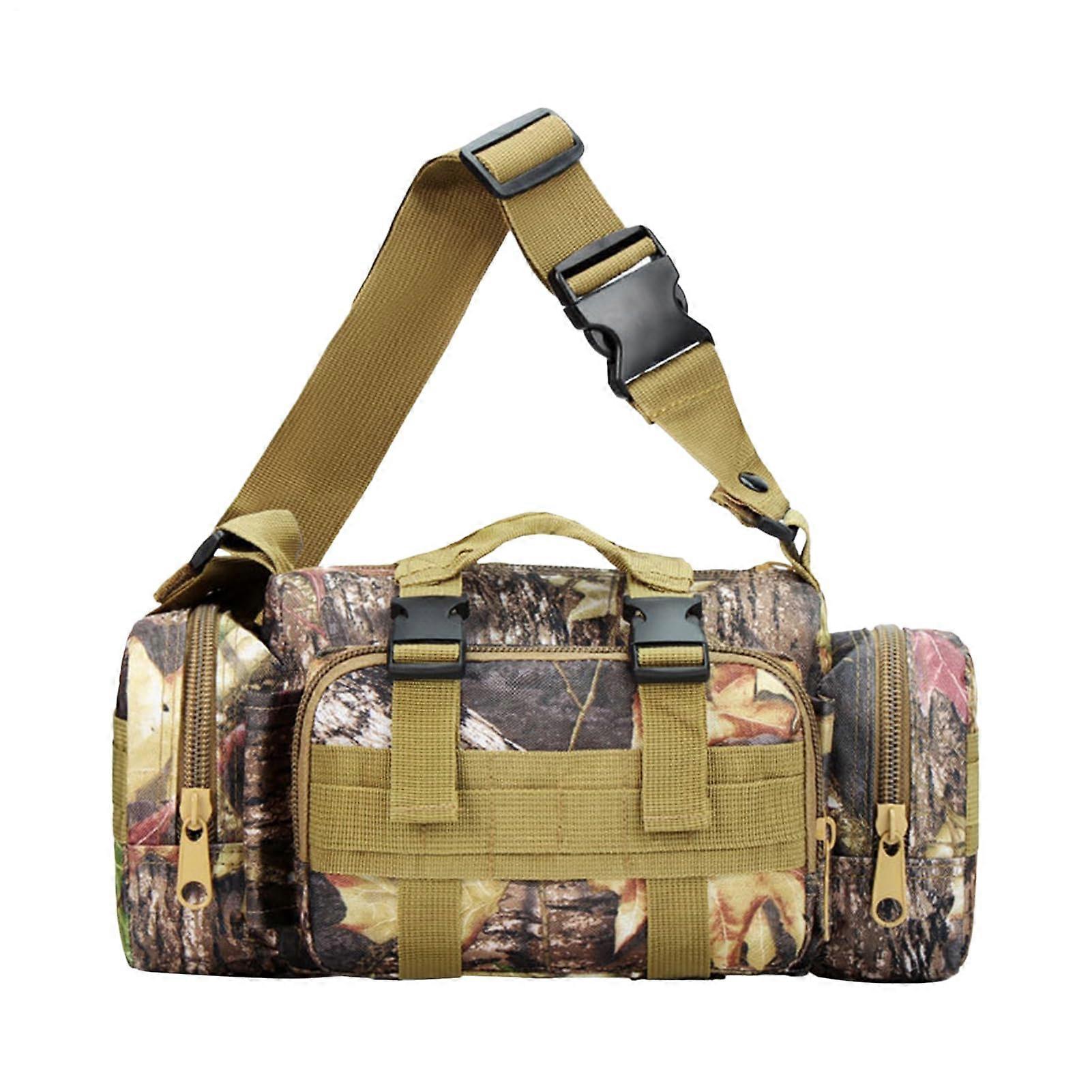 Camouflage tree storage bag, hunting belt with straps, spacious treestand organizer, waterproof, multifunctional, suitable for hunting equipment